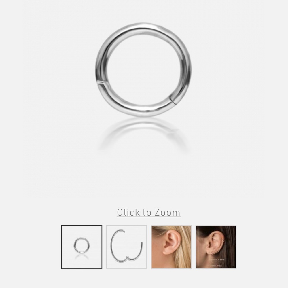 6.5 White Gold Plain Ring - Maria Tash